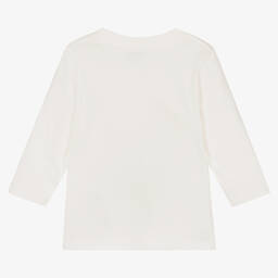 KENZO KIDS-Boys Ivory Organic Cotton Top | Childrensalon Outlet