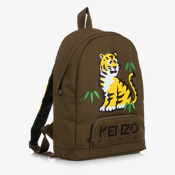 KENZO KIDS-Boys Khaki Tiger Adventure Backpack | Childrensalon Outlet