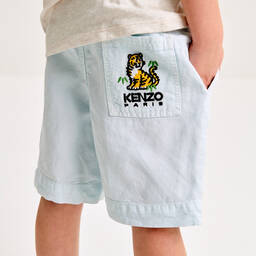 KENZO KIDS-Boys Light Blue KOTORA Shorts | Childrensalon Outlet