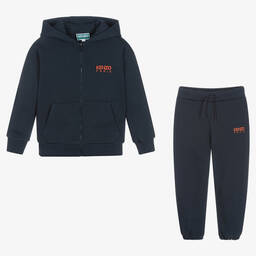KENZO KIDS-Boys Navy Blue Cotton Tracksuit | Childrensalon Outlet