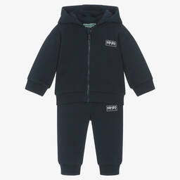 كينزو كيدز-بدلة رياضية قطن جيرسي لون كحلي للأولاد | Childrensalon Outlet