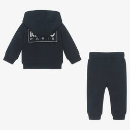 كينزو كيدز-بدلة رياضية قطن جيرسي لون كحلي للأولاد | Childrensalon Outlet