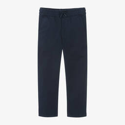 KENZO KIDS-بنطلون قطن تويل لون كحلي للأولاد | Childrensalon Outlet