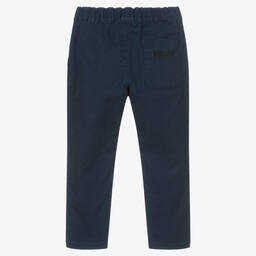 كينزو كيدز-بنطلون قطن تويل لون كحلي للأولاد | Childrensalon Outlet