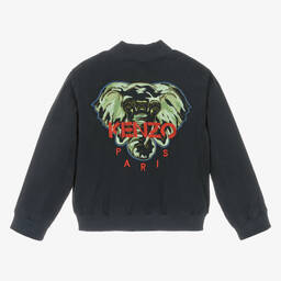 KENZO KIDS-Синяя куртка-бомбер со слоном | Childrensalon Outlet