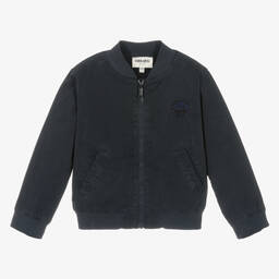 KENZO KIDS-Синяя куртка-бомбер со слоном | Childrensalon Outlet