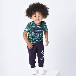 KENZO KIDS-Синие джоггеры для мальчиков | Childrensalon Outlet