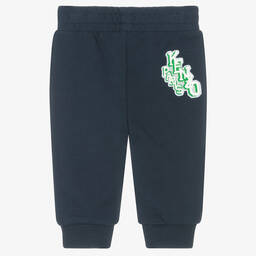 KENZO KIDS-Boys Navy Blue Striped Joggers | Childrensalon Outlet