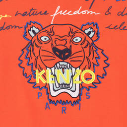 KENZO KIDS-Boys Orange Tiger Sweatshirt | Childrensalon Outlet