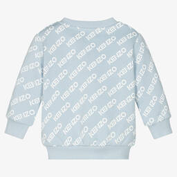 كينزو كيدز-سويتشيرت أطفال ولادي قطن جيرسي لون أزرق باهت | Childrensalon Outlet