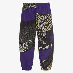 KENZO KIDS-Boys Purple Cheetah Joggers | Childrensalon Outlet