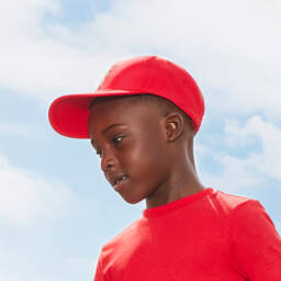 KENZO KIDS-قبعة ناعمة من التويل الأحمر بنقشة النمر للأولاد | Childrensalon Outlet