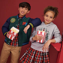 KENZO KIDS-Boys Red Tartan Cotton Shirt | Childrensalon Outlet