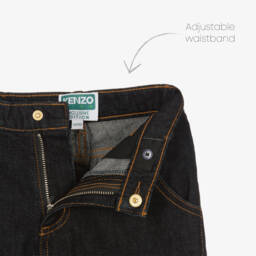 KENZO KIDS-جينز دنيم بقصة واسعة لون أزرق داكن للأولاد | Childrensalon Outlet