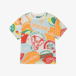 KENZO KIDS-Boys Vibrant Fruit Cotton Tee | Childrensalon Outlet