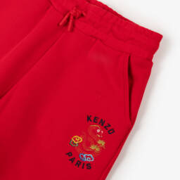 KENZO KIDS-Boys Vibrant Red Snake Shorts | Childrensalon Outlet