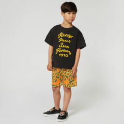 KENZO KIDS-Boys Vibrant Sunflower Cotton Shorts | Childrensalon Outlet