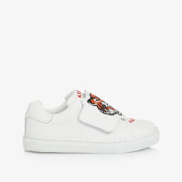 KENZO KIDS-Boys White Leather Tiger Sneakers | Childrensalon Outlet