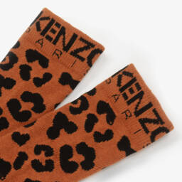 كينزو كيدز-جوارب بنقشة الفهد لون برتقالي | Childrensalon Outlet