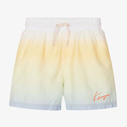 KENZO KIDS-Желто-голубые плавки-шорты с градиентным эффектом | Childrensalon Outlet