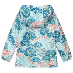 KENZO KIDS-Сине-коралловый дождевик для девочек | Childrensalon Outlet