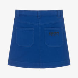 KENZO KIDS-Синяя хлопковая юбка с цветком | Childrensalon Outlet