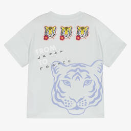 KENZO KIDS-Голубая хлопковая футболка | Childrensalon Outlet