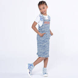 KENZO KIDS-Футболка и голубой джинсовый сарафан | Childrensalon Outlet