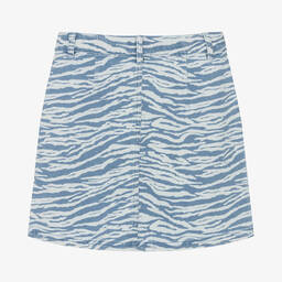 KENZO KIDS-Голубая джинсовая юбка в тигровую полоску | Childrensalon Outlet