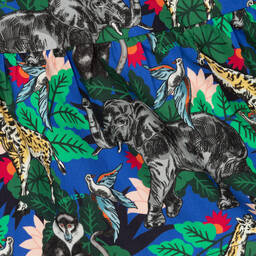 KENZO KIDS-Girls Blue Jungle Blouse | Childrensalon Outlet