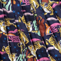 KENZO KIDS-Синяя плиссированная юбка для девочек | Childrensalon Outlet