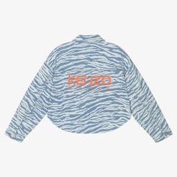 KENZO KIDS-Голубая джинсовая куртка в тигровую полоску | Childrensalon Outlet