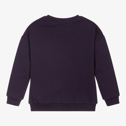 KENZO KIDS-Синий свитшот с тигром для девочек | Childrensalon Outlet