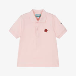 KENZO KIDS-Girls Blush Blossom Polo Top | Childrensalon Outlet