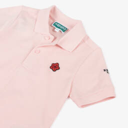 KENZO KIDS-Girls Blush Blossom Polo Top | Childrensalon Outlet