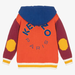 KENZO KIDS-Girls Colourblock Knitted Zip-up Hoodie | Childrensalon Outlet