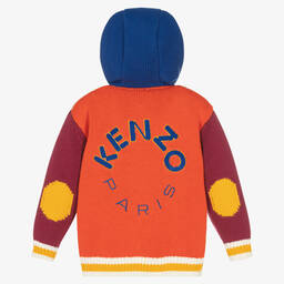 KENZO KIDS-Girls Colourblock Knitted Zip-up Hoodie | Childrensalon Outlet