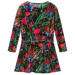 كينزو كيدز-فستان مخمل بطبعة مُلونة | Childrensalon Outlet