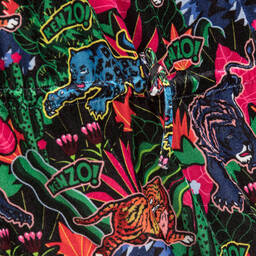 كينزو كيدز-فستان مخمل بطبعة مُلونة | Childrensalon Outlet