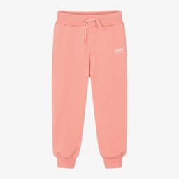 KENZO KIDS-Girls Cotton Logo Joggers in Pink | Childrensalon Outlet