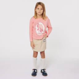 KENZO KIDS-Girls Cream Corduroy Floral Skirt | Childrensalon Outlet