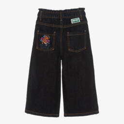 KENZO KIDS-Синие широкие джинсы для девочек | Childrensalon Outlet