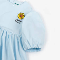 KENZO KIDS-Girls Embrace Blue Sunflower Frock | Childrensalon Outlet