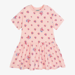 KENZO KIDS-Girls Floral Cotton Jersey Dress | Childrensalon Outlet