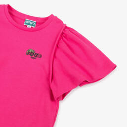 KENZO KIDS-Girls Flutter Sleeve Pink Tee | Childrensalon Outlet
