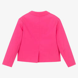 KENZO KIDS-Girls Fuchsia Pink Cotton Poplin Blazer | Childrensalon Outlet