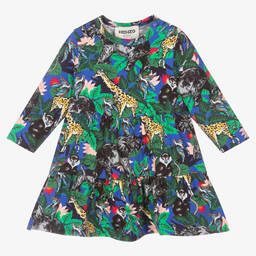 KENZO KIDS-Girls Green & Blue Dress | Childrensalon Outlet