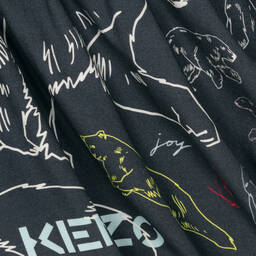 KENZO KIDS-Girls Grey Bear Logo Dress | Childrensalon Outlet