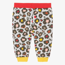 KENZO KIDS-جوغرز قطن جيرسي لون رمادي | Childrensalon Outlet