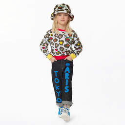 KENZO KIDS-Серый хлопковый свитшот с животным принтом | Childrensalon Outlet